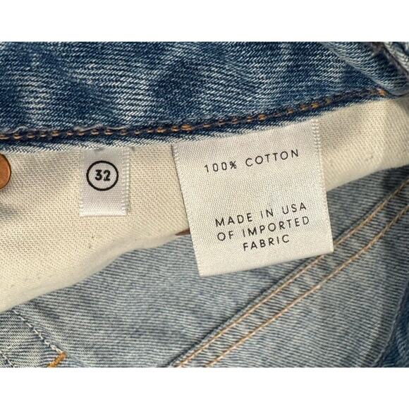 GRLFRND Mini Skirt Size 32 Milla Metallic Leather Panel Denim Two Face Festival - Picture 7 of 8